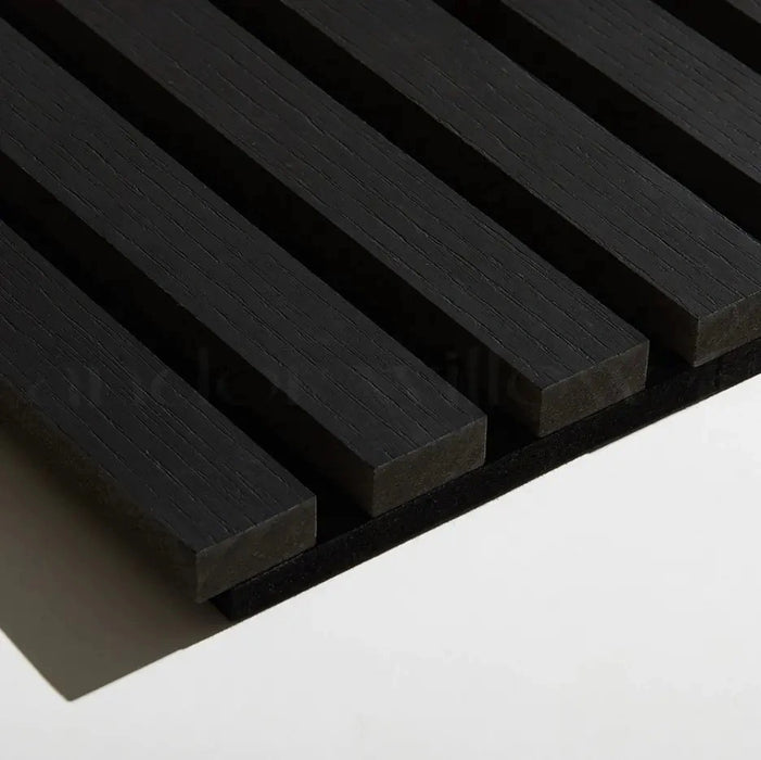 PVC Slatted Acoustic Panels, Black
