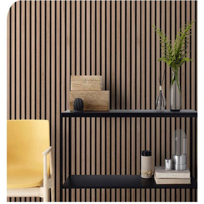 Wood Slatted Acoustic Panels, Natural Oak