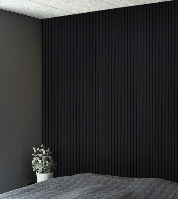 Wood Slatted Acoustic Panels, Black