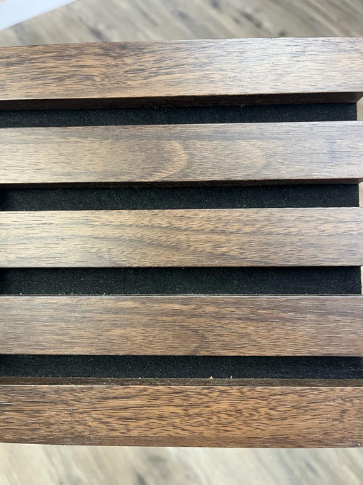 Wood Slatted Acoustic Panels Walnut Brown