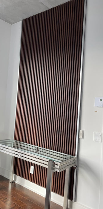 Wood Fluted Panels, Walnut Brown, 8 feet long