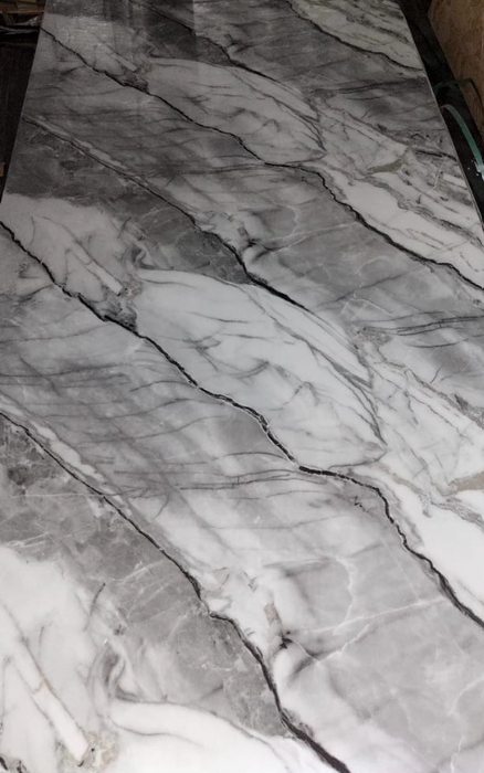 PVC Panneau Mural Style Marble black marble 8 pied par 4 Pied (3mm)