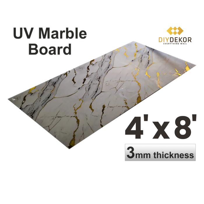 UV Marble Sheets, Majestic Gold 1 Sheet, 4 X 8 Feet