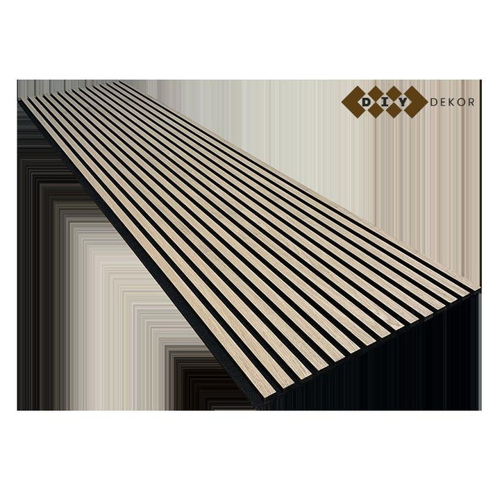 (Sample) Wood Slatted Acoustic Panels, Natural Oak, Black, Walnut Brown