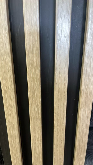 WPC Fluted Panels, black/walnut color, 9 feet long * 6.5inch