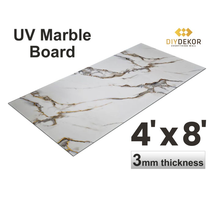 UV Marble Sheets, Royal Streak 1 Sheet, 4 X 8 Feet