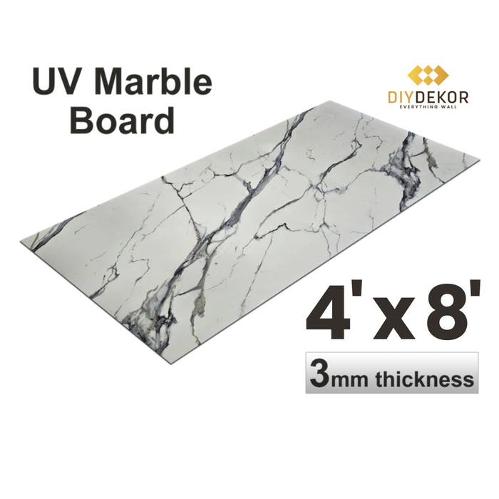 UV Marble Sheets, Storm Vein 1 Sheet, 4 X 8 Feet