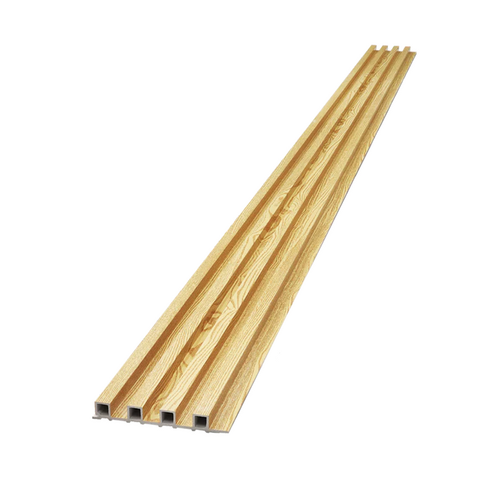 WPC Fluted Pannels, Golden Oak color, 8 feet long * 6.5inch