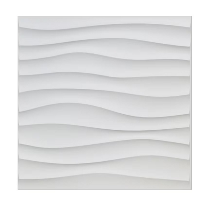 3D Wavy Wall White (Set of 10 | Makes up to 27 sq.ft)