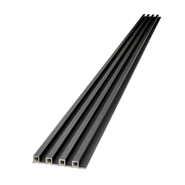 WPC Fluted Panels, Black color, 8 feet long * 6.5inch