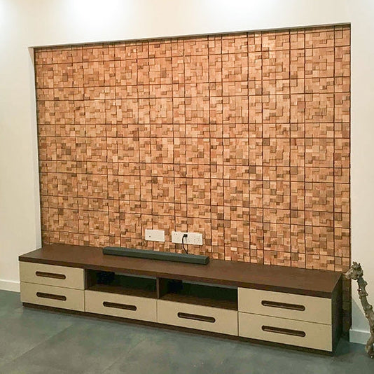 11,8 po x 11,8 po Mosaïque de bois 10,64 pi²