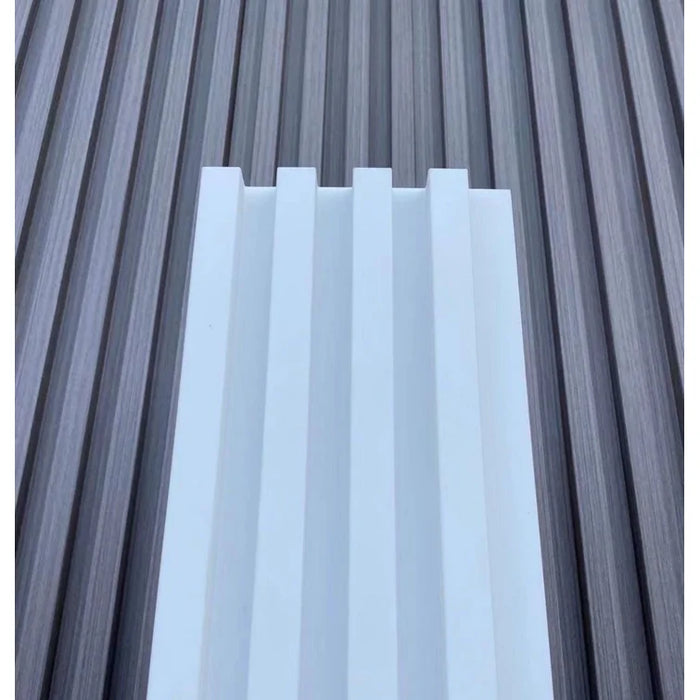 Wood Fluted Panels, White, 8 feet long