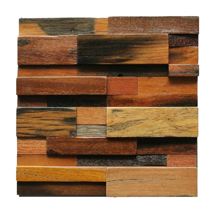 Panneau mural en bois mosaïque (lot de 6) 11.62 sqft