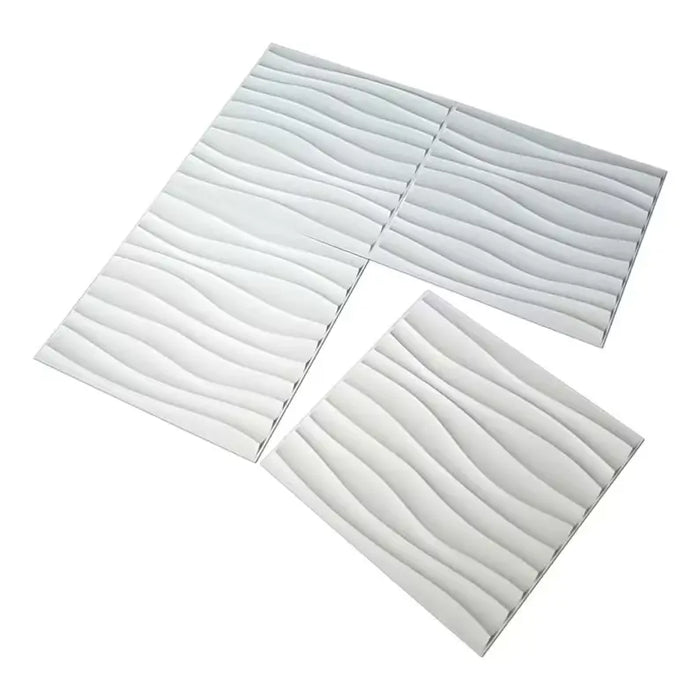 3D Wavy Wall White (Set of 10 | Makes up to 27 sq.ft)